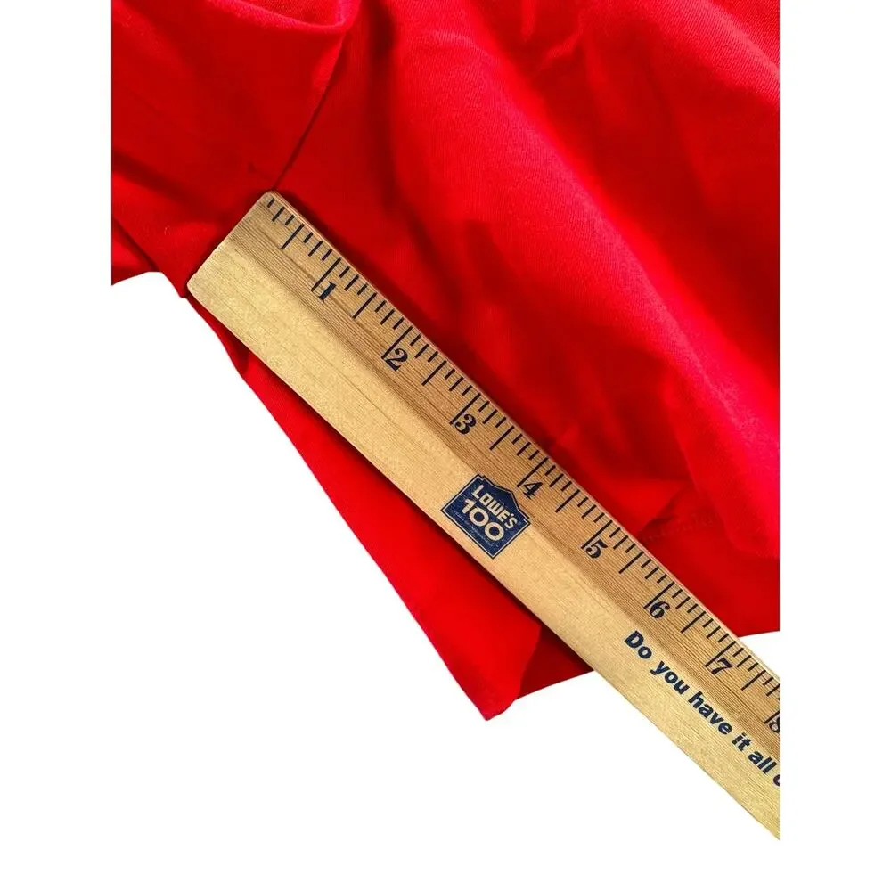 Spanx Polished Pull On Short XS Red Stretch Shaping Tailored Cotton Blend